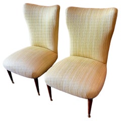 Pair Paolo Buffa Attributed Slipper Chairs