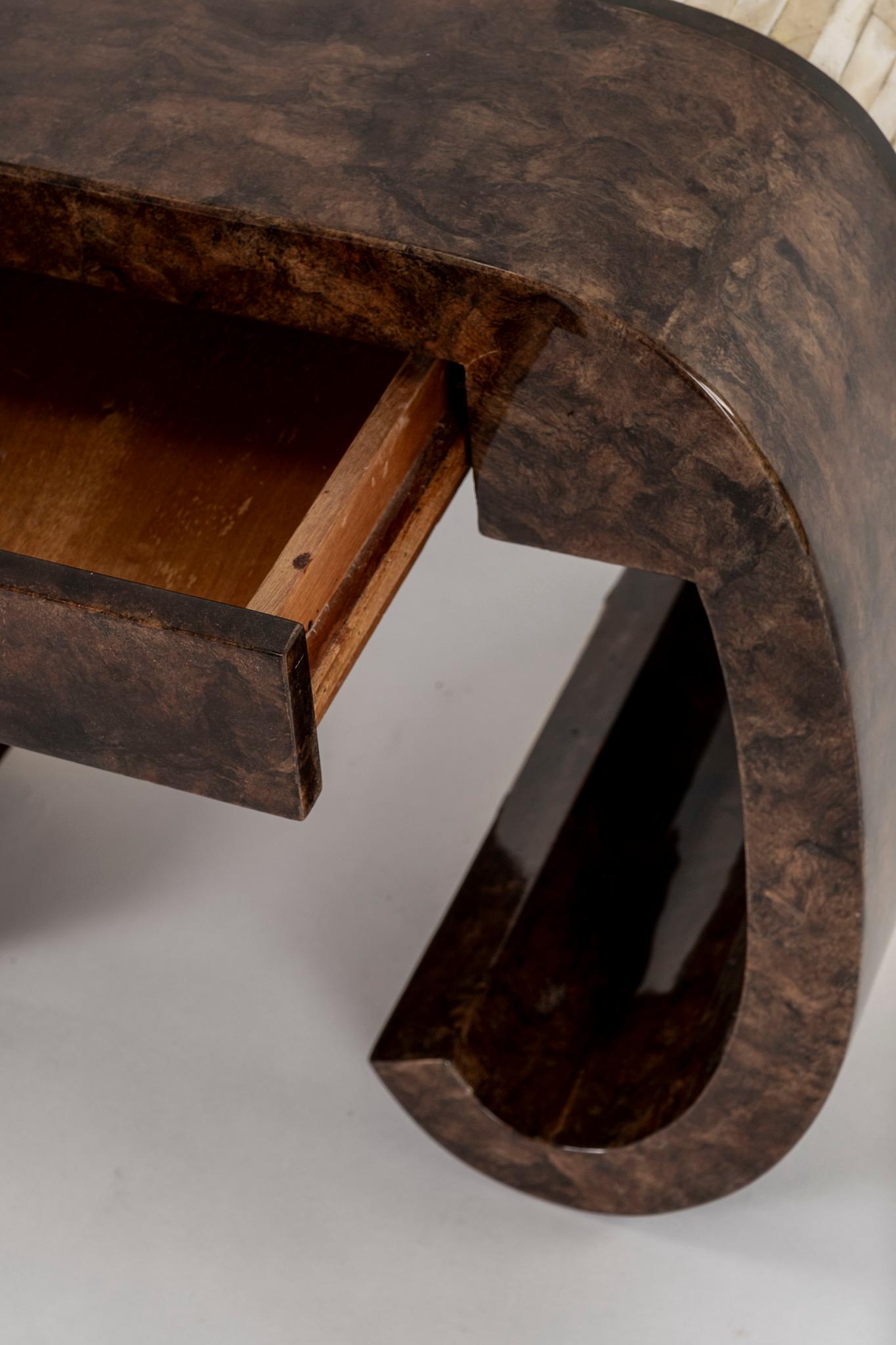 Pair Parchment and Tessellated Horn End Tables 4