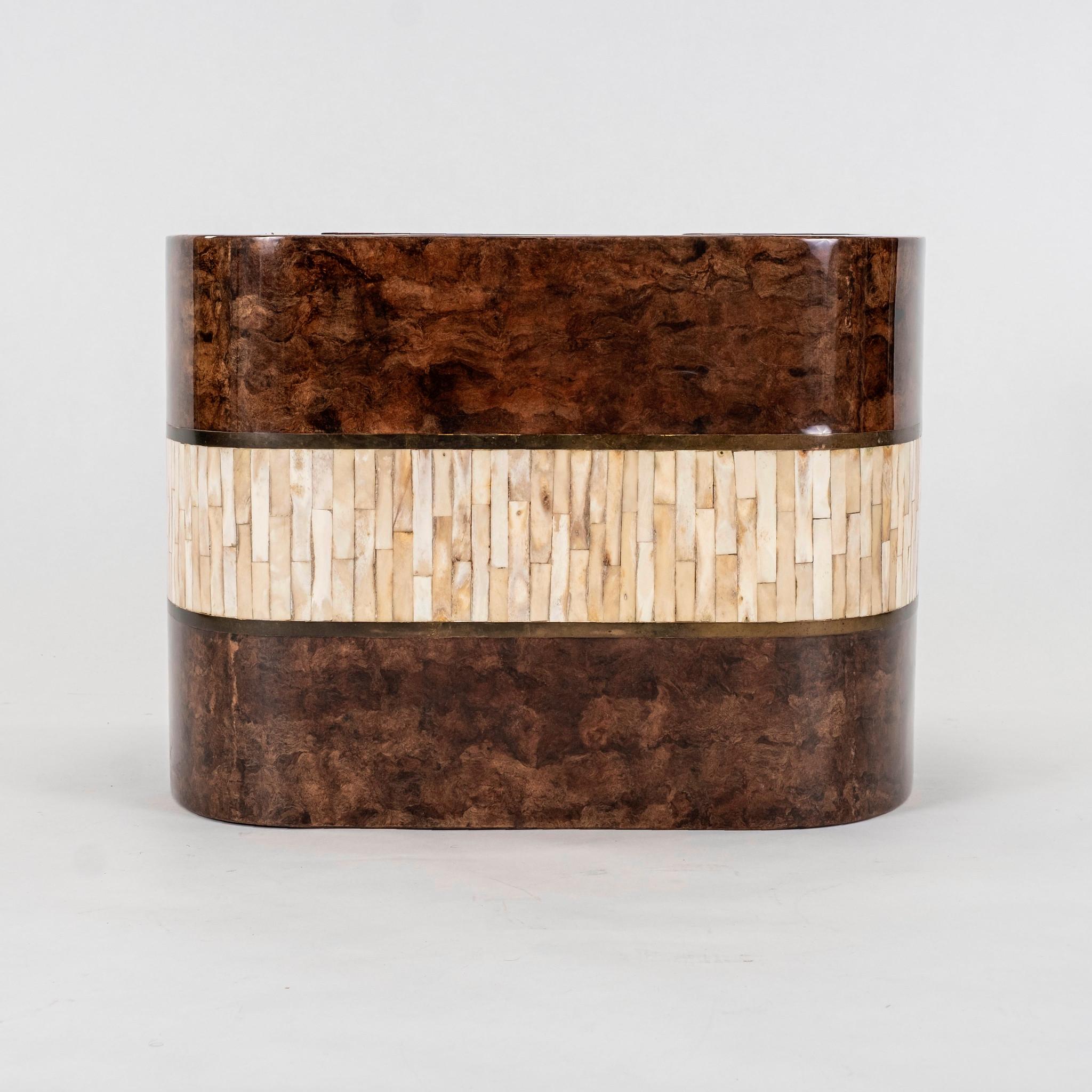 Pair Parchment and Tessellated Horn End Tables 6