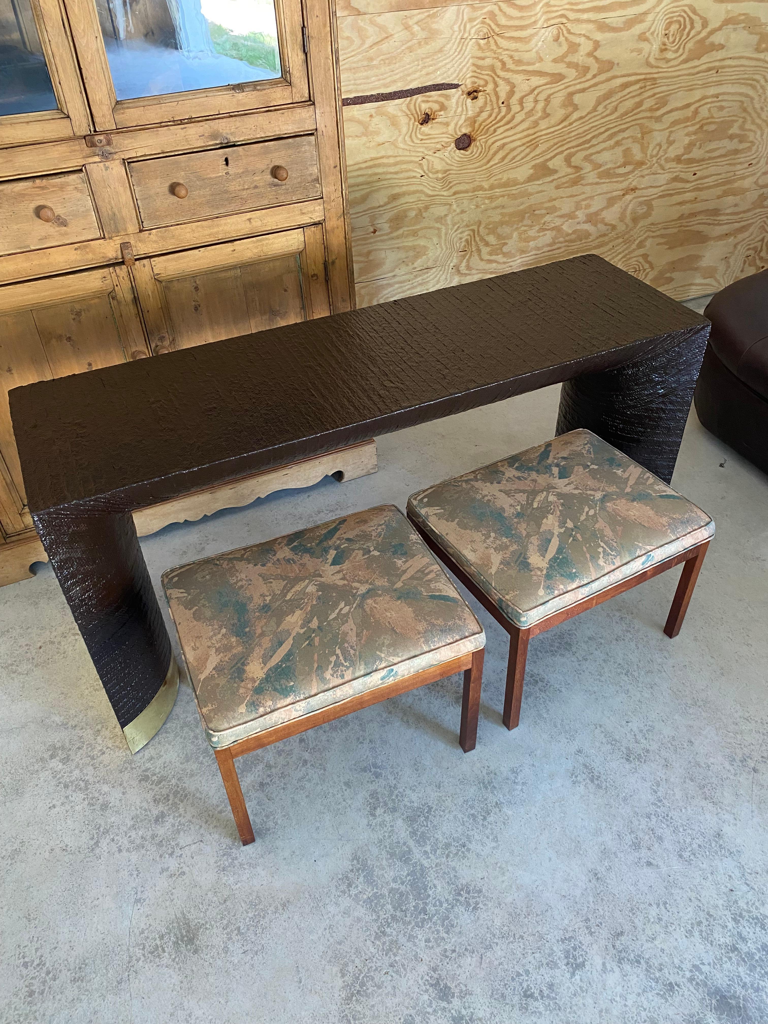 Harvey Probber-Style Pair Parsons Stools / Benches For Sale 4