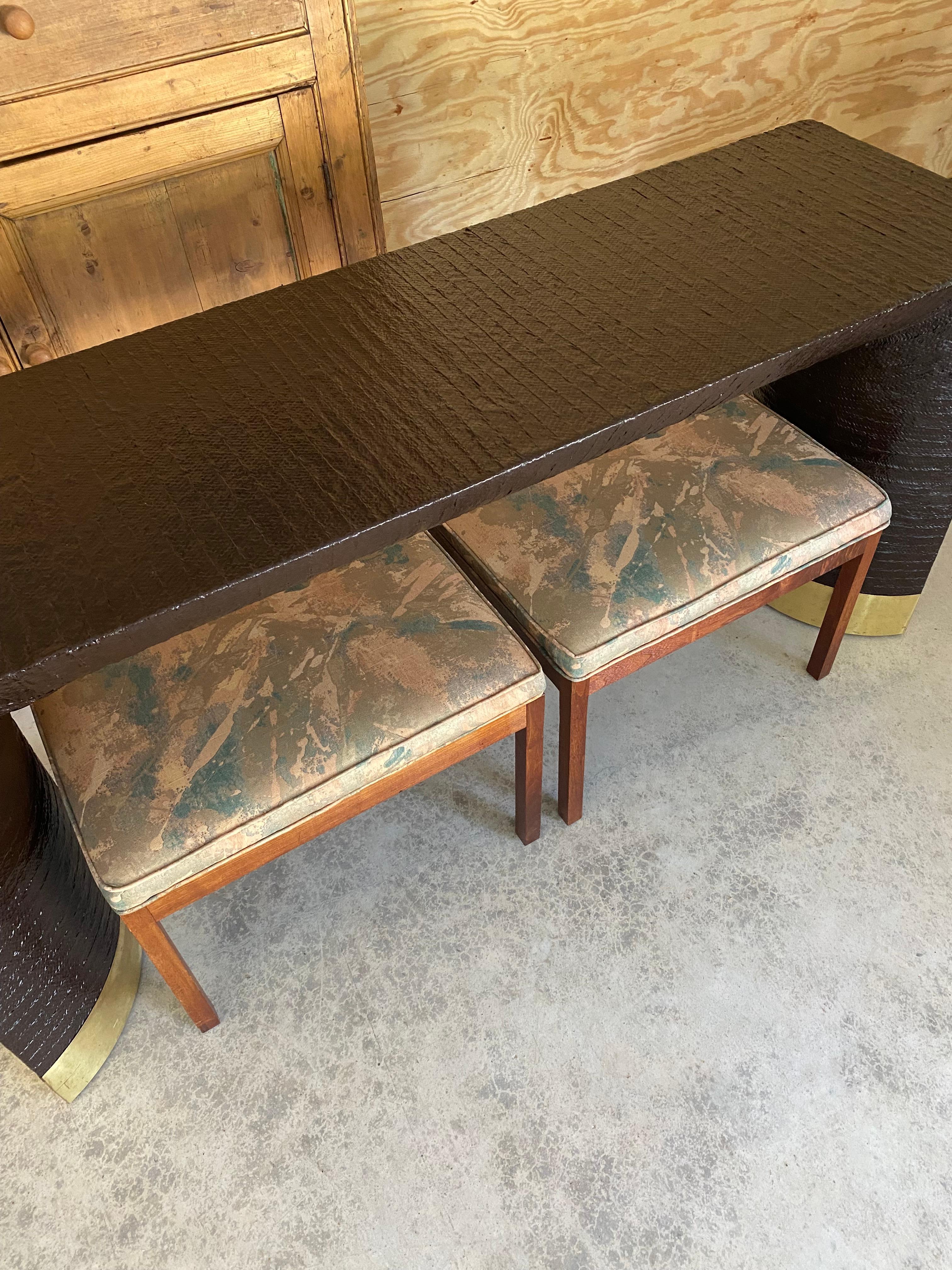 Harvey Probber-Style Pair Parsons Stools / Benches For Sale 8