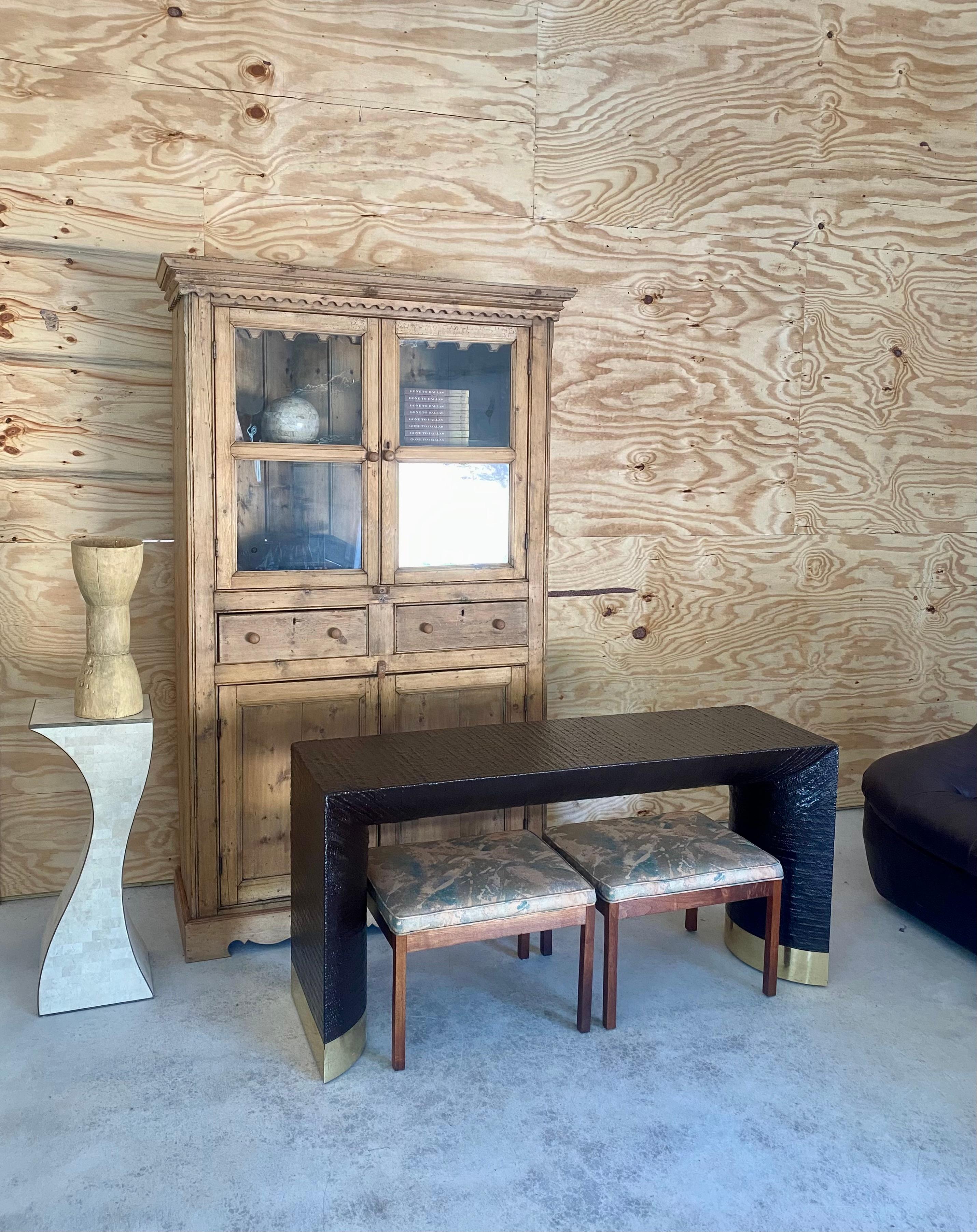 Mid-Century Modern Harvey Probber-Style Pair Parsons Stools / Benches For Sale