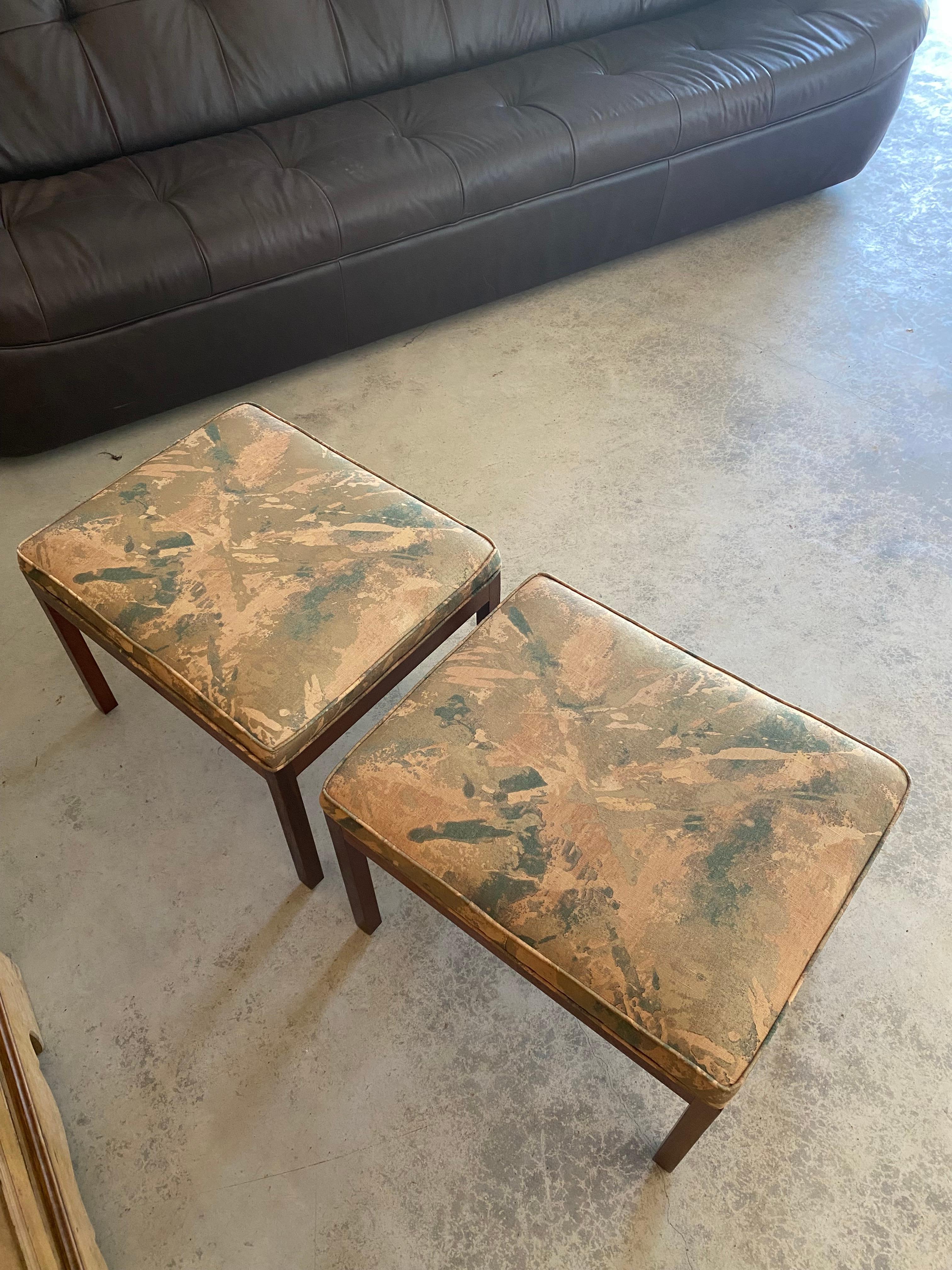 Harvey Probber-Style Pair Parsons Stools / Benches For Sale 1