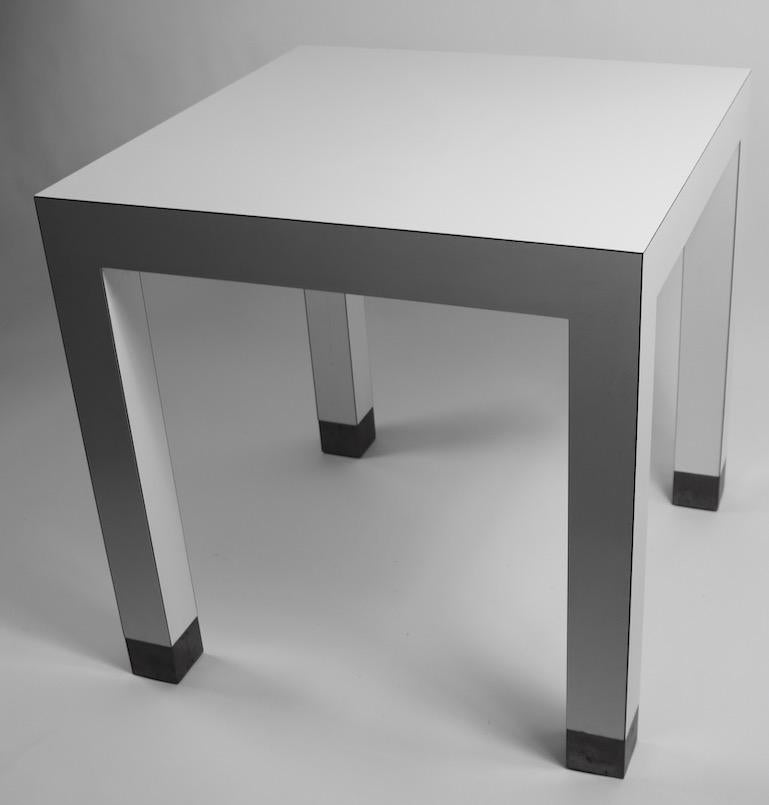 white formica table