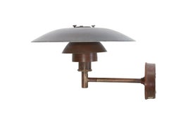 Pair Patinated Copper Outdoor Lamps by Poul Henningsen for Louis Poulsen 1970's