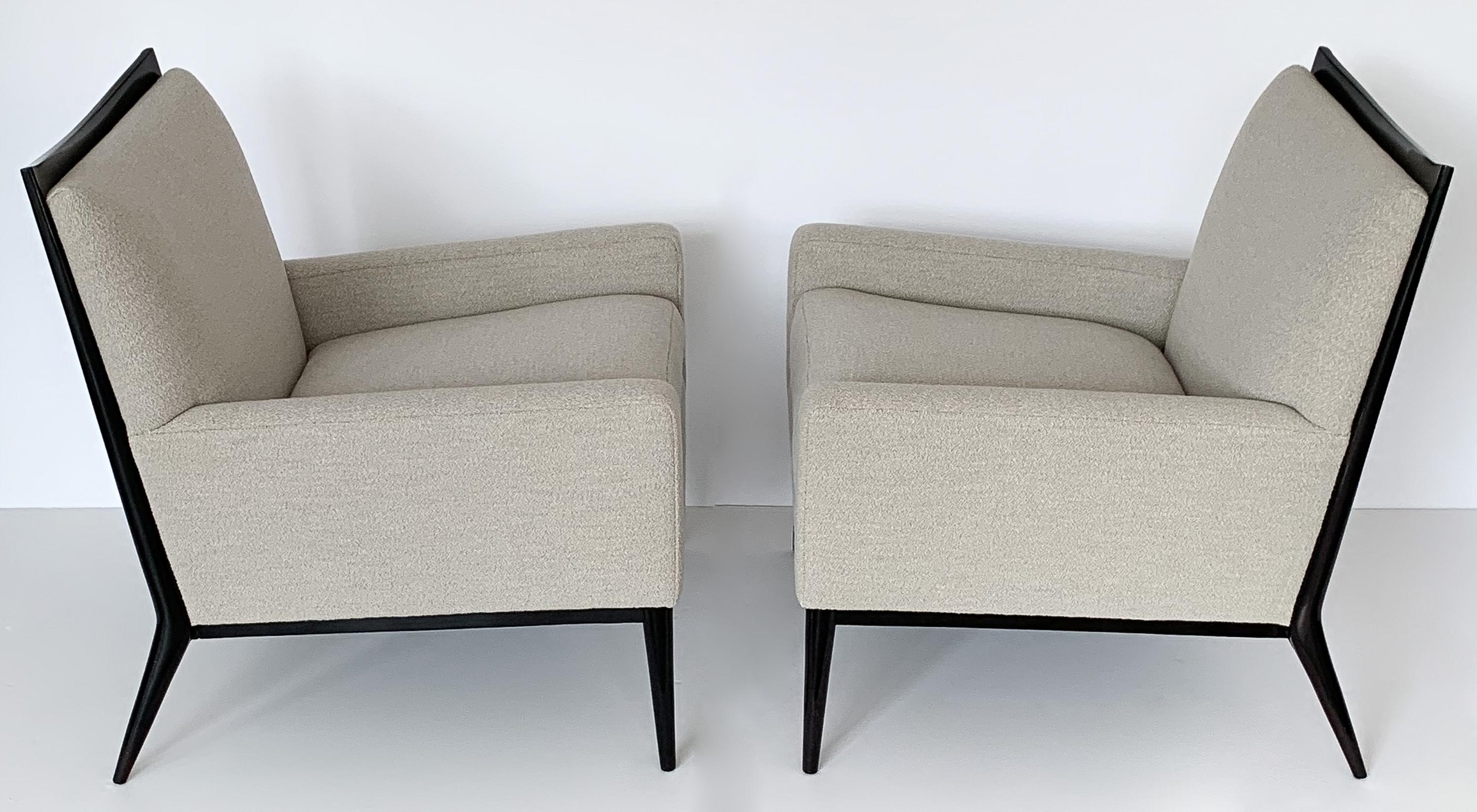 Pair of Paul McCobb Lounge Chairs for Directional In Good Condition In Chicago, IL