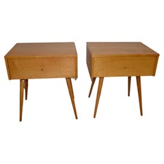 Used Pair Paul McCobb Maple Nightstands Planner Group Winchendon Furniture
