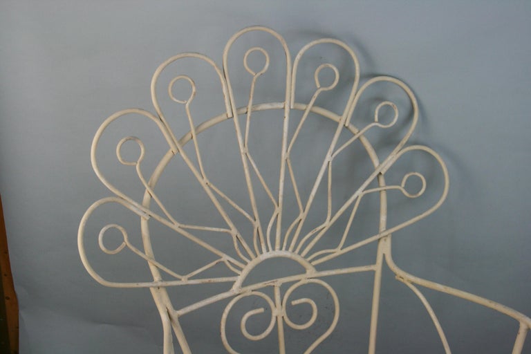 Pair Peacock Metal Garden Chairs For Sale at 1stDibs peacock metal chair