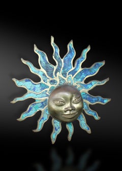 Pair Pepe Mendoza Mid-century Sun Door Handles