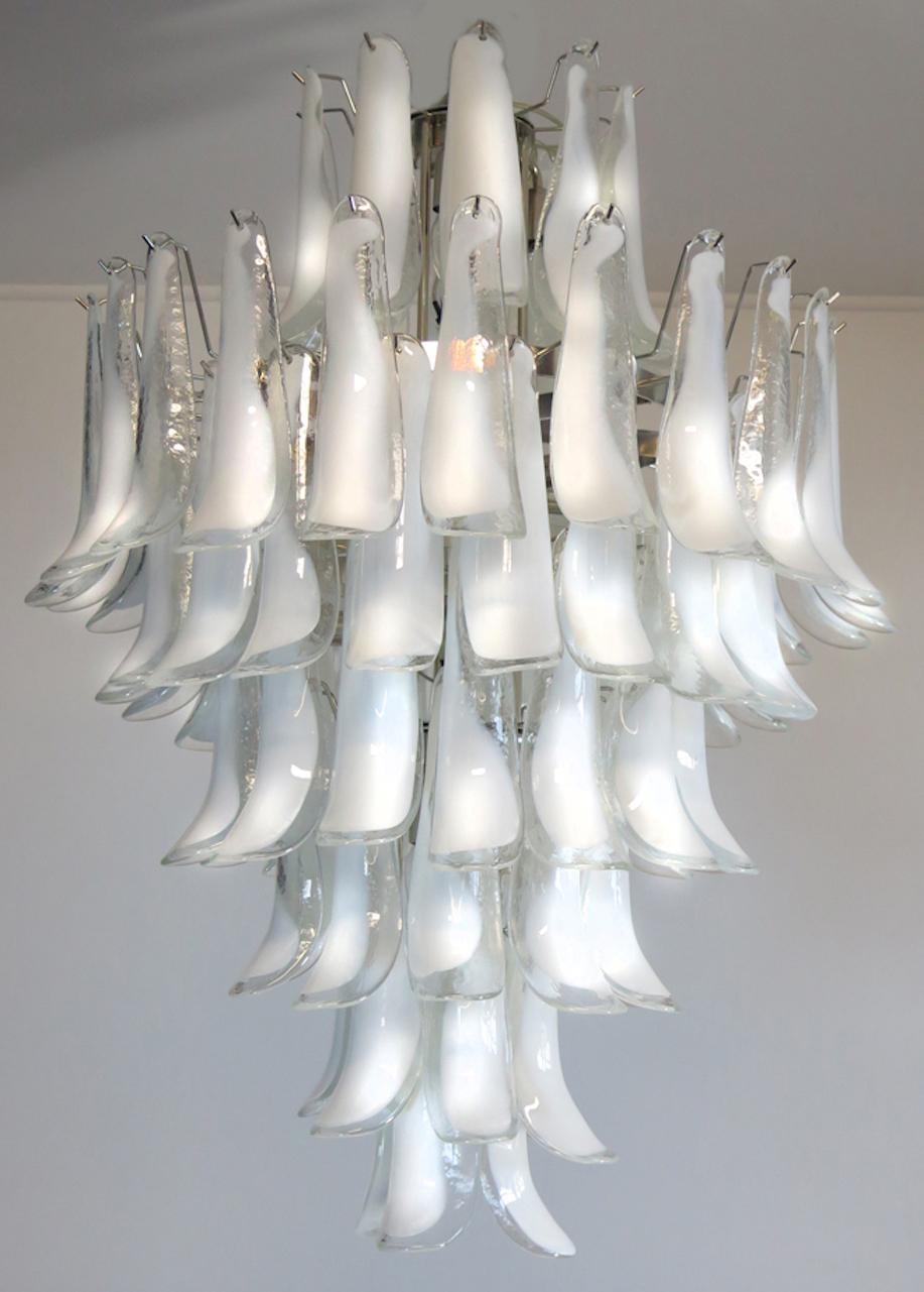 Contemporary Pair of  85 Petal Chandelier, Murano For Sale