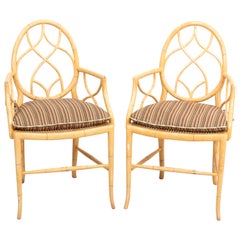 Pair Petit Curvy Italian Chairs