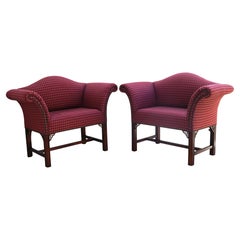 Coppia Petite Chippendale Settee Window Seat Chairs Panche Vanity Stools Nailhead