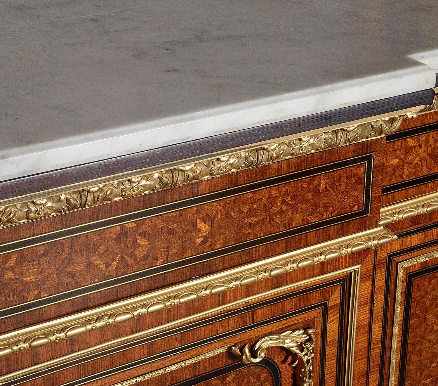 Pair Petra dura inlaid side cabinets, 19th Century. For Sale 3