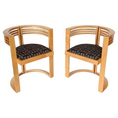 Paire de fauteuils sculpturauxPetro en érable de Joe Agati