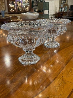 Pair of French Baccarat Crystal Compotes