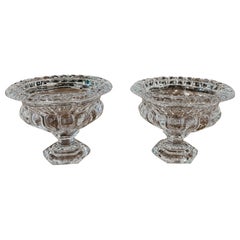 Antique Pair of French Baccarat Crystal Compotes