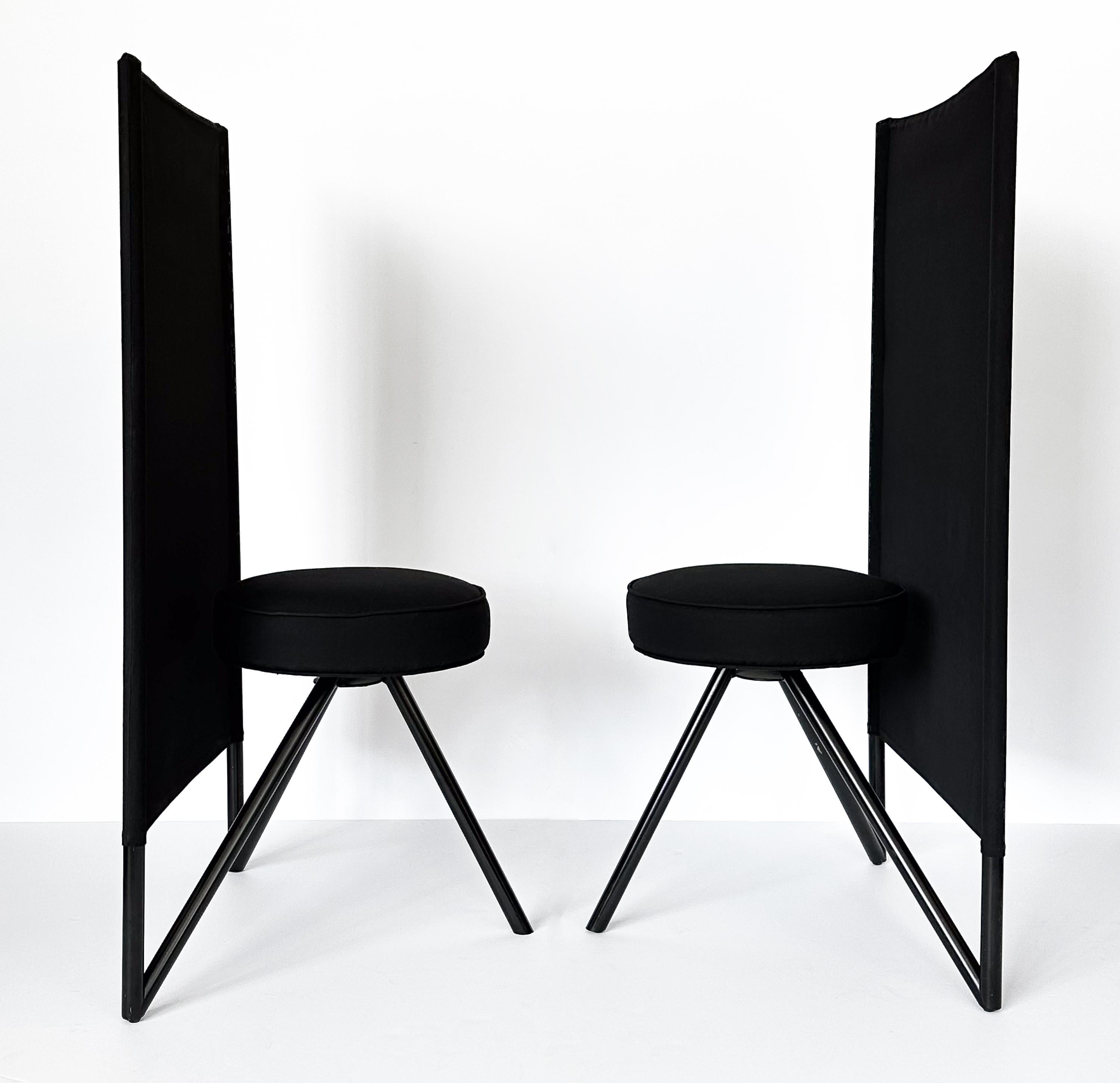 Espagnol Paire de chaises postmodernes Miss Wirt Philippe Starck