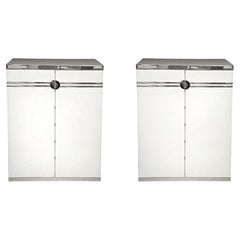 Pair Pierre Cardin Tall Wardrobe Chests of Drawers
