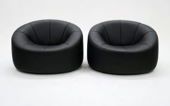 Pair Pierre Paulin Pumpkin Chairs for Ligne Roses, France, 2008.  Signed.