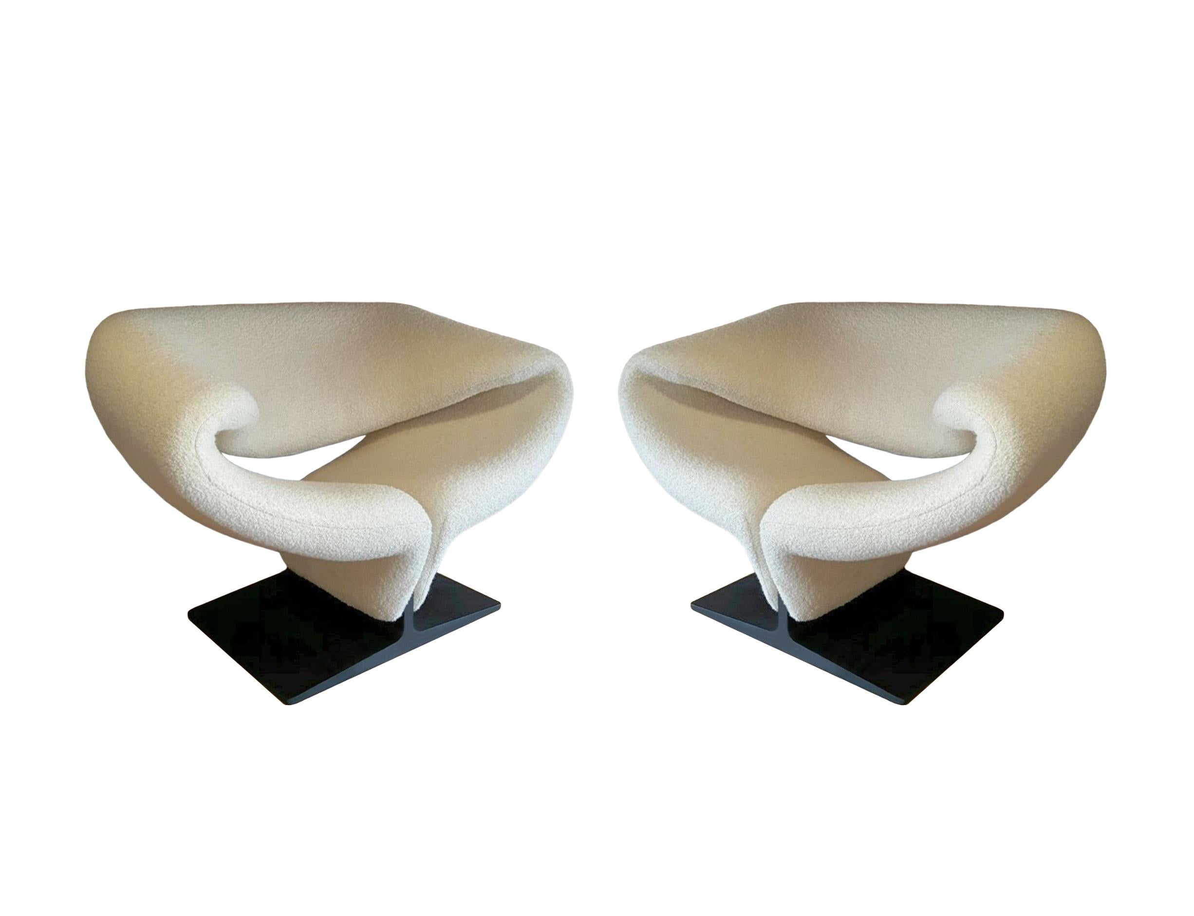 Pair Pierre Paulin Ribbon Chairs for Artifort In Excellent Condition For Sale In Dallas, TX