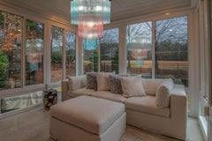 Pair Pink and Blue Murano Chandeliers by Valentina Planta