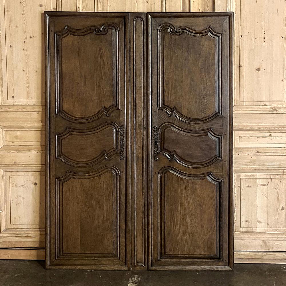 French Pair of Plaquards ~ Armoire or Cabinet Doors, 19th Century For Sale