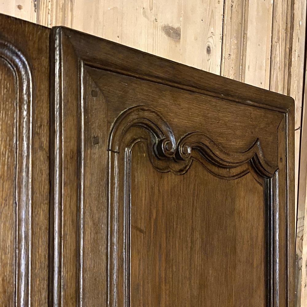 Hand-Crafted Pair of Plaquards ~ Armoire or Cabinet Doors, 19th Century For Sale
