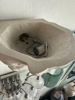 Pair Plaster Palm Beach Shell Seashell Wall Light Sconces Serge Roche Manner