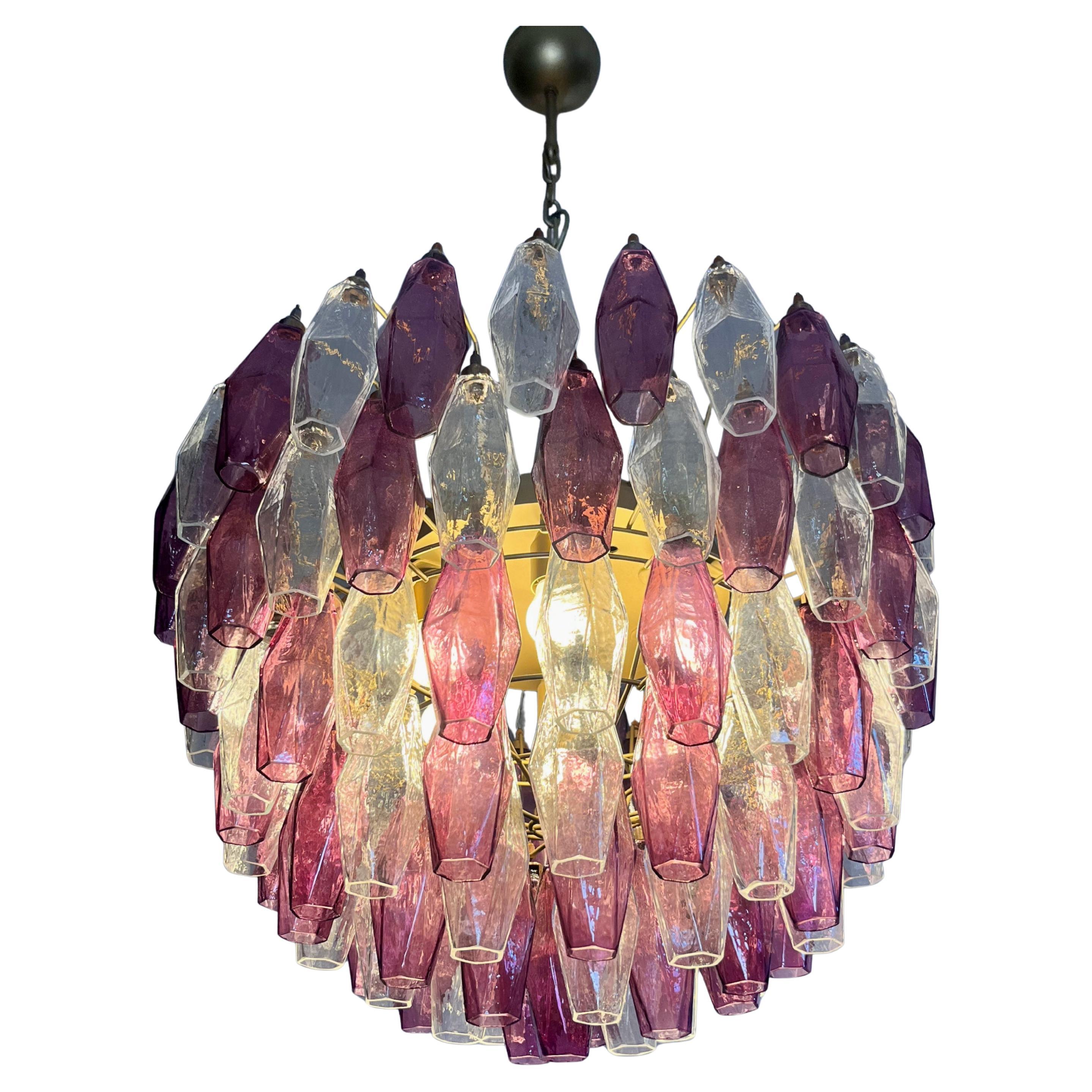 Mid-Century Modern Pair Poliedri Chandelier For Sale