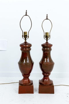 Paire de lampes balustrade