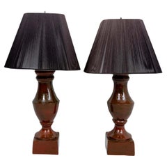 Pair Porcelain Balustrade Lamps
