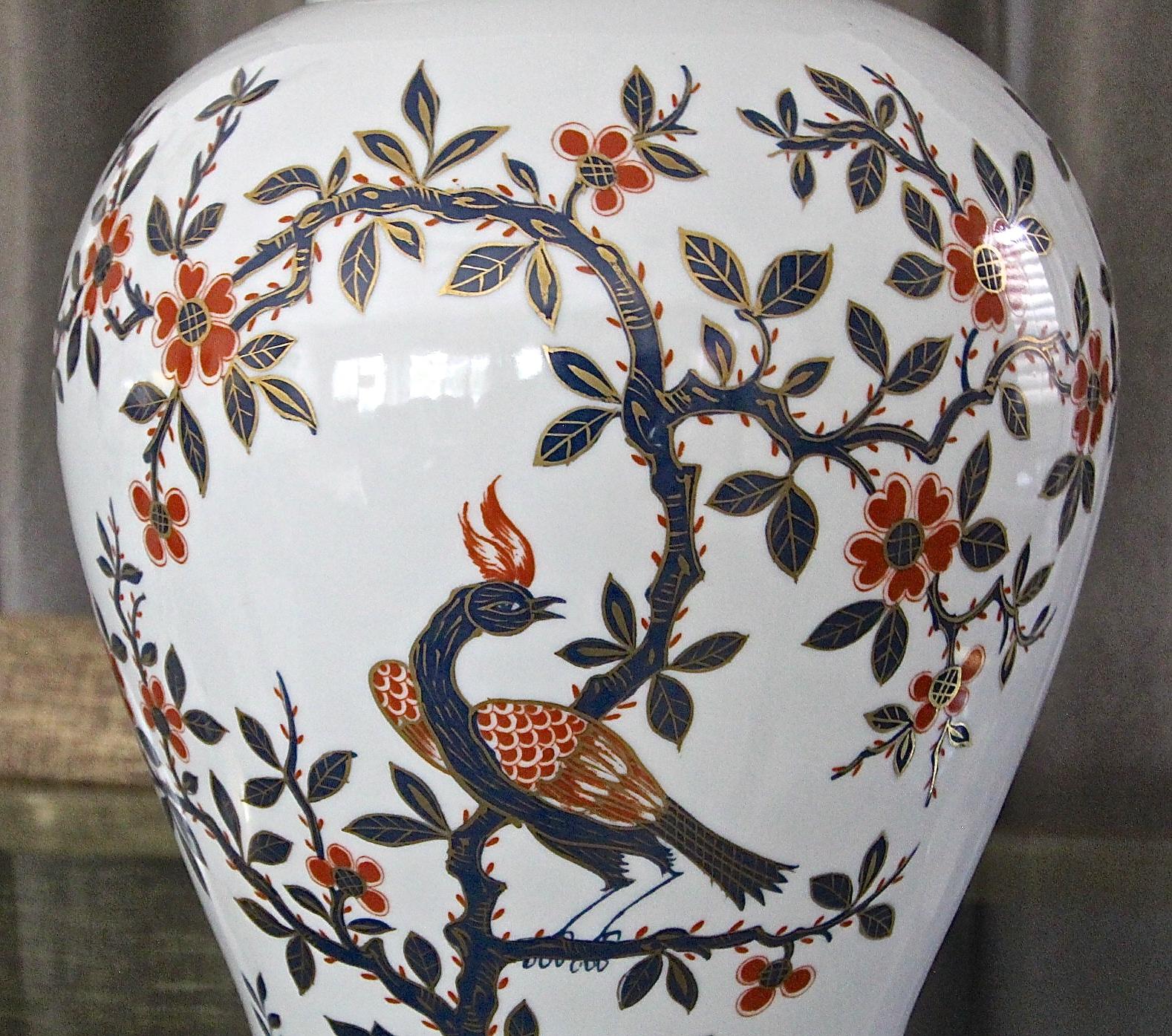 Pair Porcelain De Paris Chinoiserie Style Table Lamps 4