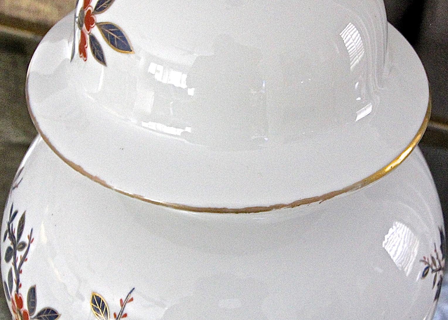Pair Porcelain De Paris Chinoiserie Style Table Lamps 8