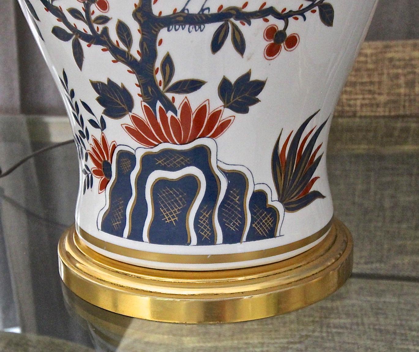 Pair Porcelain De Paris Chinoiserie Style Table Lamps 2