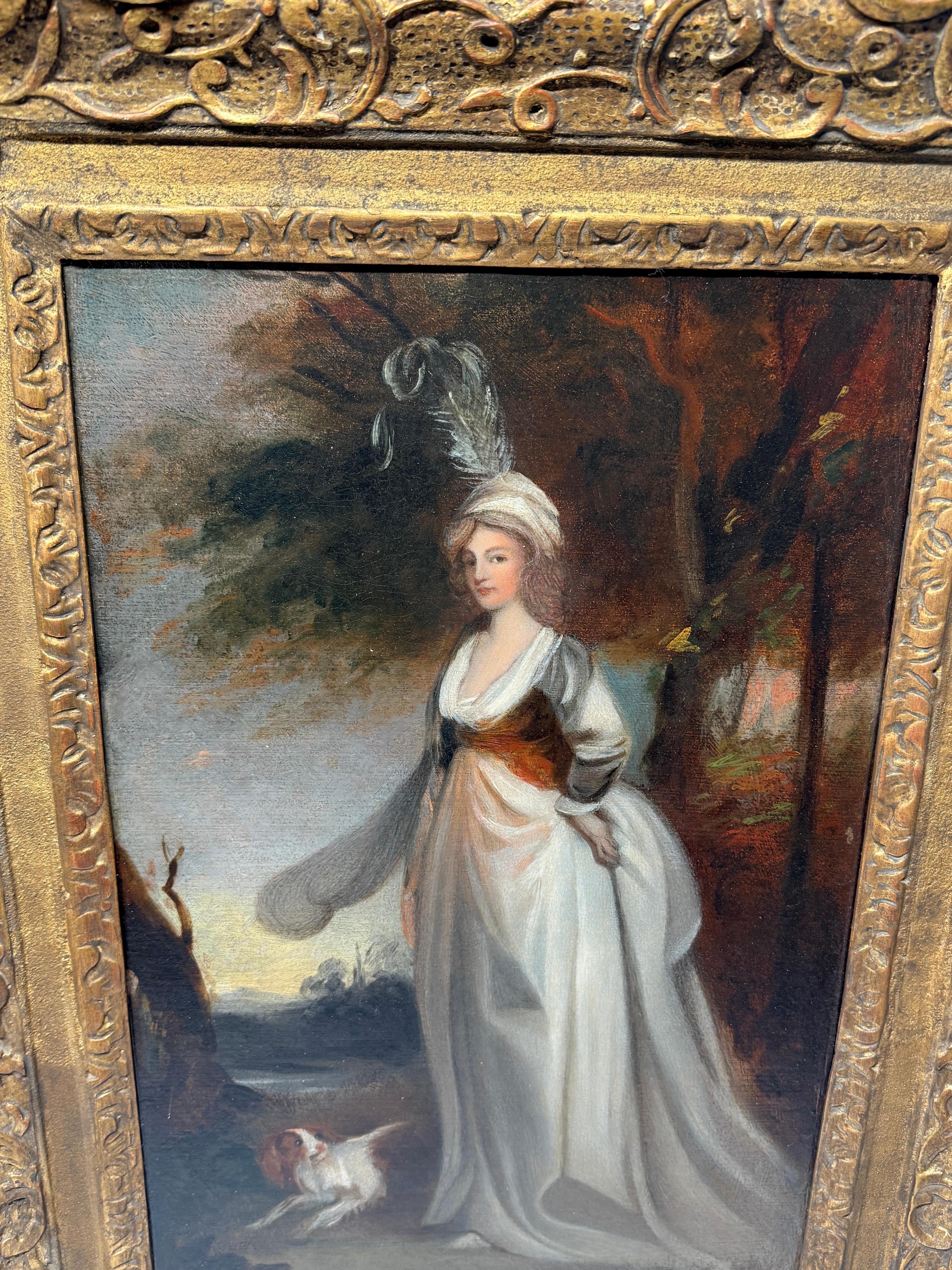 Paar, Porträtgemälde, die König Georg IV. und Königin Caroline darstellen, um 1800 im Zustand „Gut“ im Angebot in Atlanta, GA