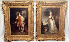 Paar, Porträtgemälde, die König Georg IV. und Königin Caroline darstellen, um 1800