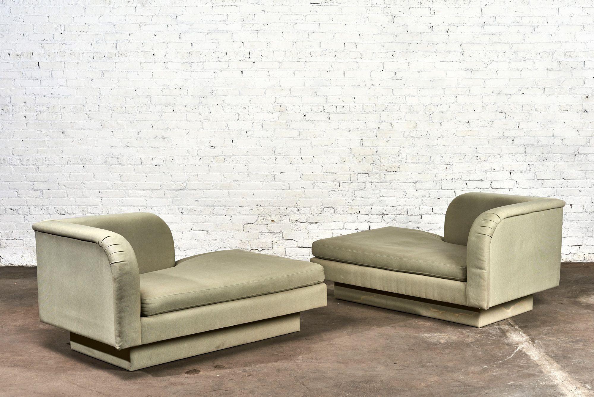 Late 20th Century Pair Post Modern Chaise Lounges, 1980