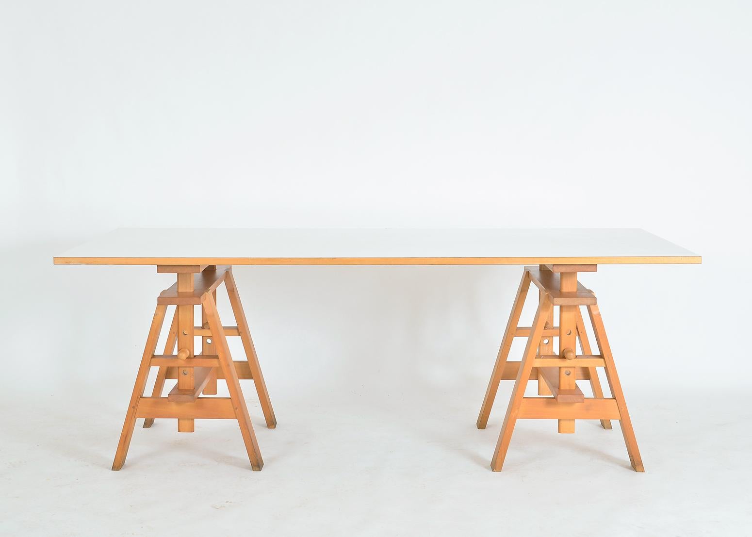 Postmodern Italian Leonardo Desks Work Tables Achille Castiglioni Zanotta, Pair 5