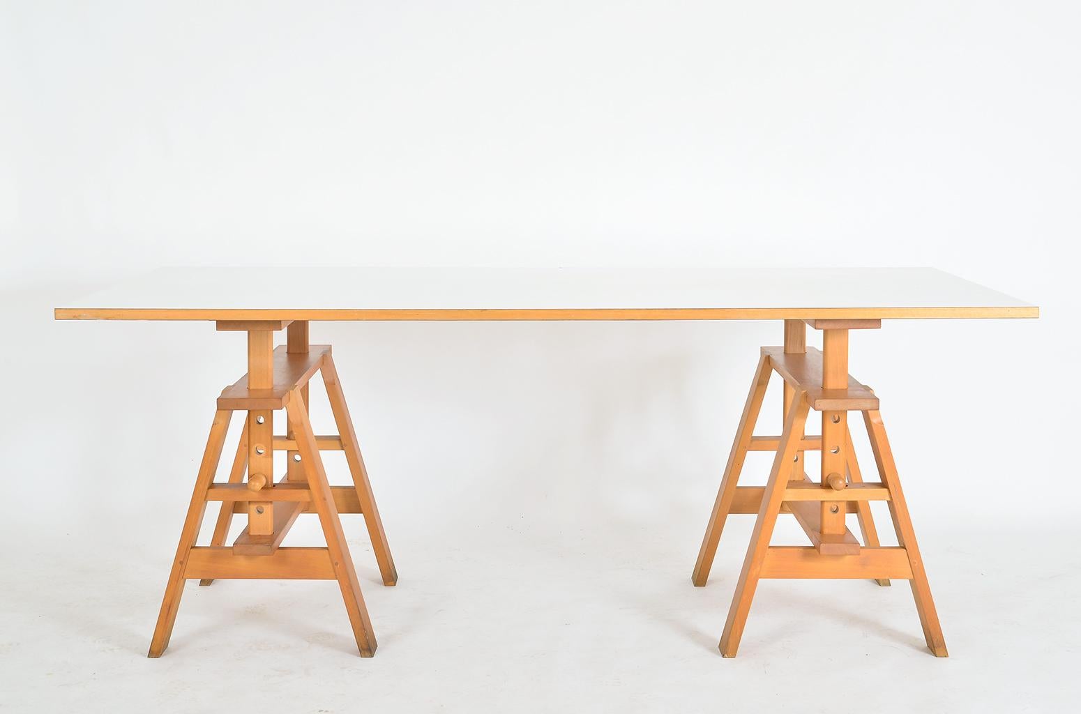 Postmodern Italian Leonardo Desks Work Tables Achille Castiglioni Zanotta, Pair 6