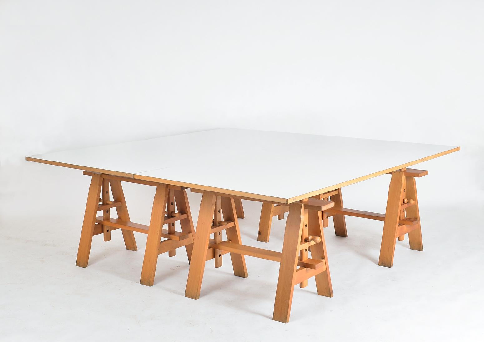 20th Century Postmodern Italian Leonardo Desks Work Tables Achille Castiglioni Zanotta, Pair