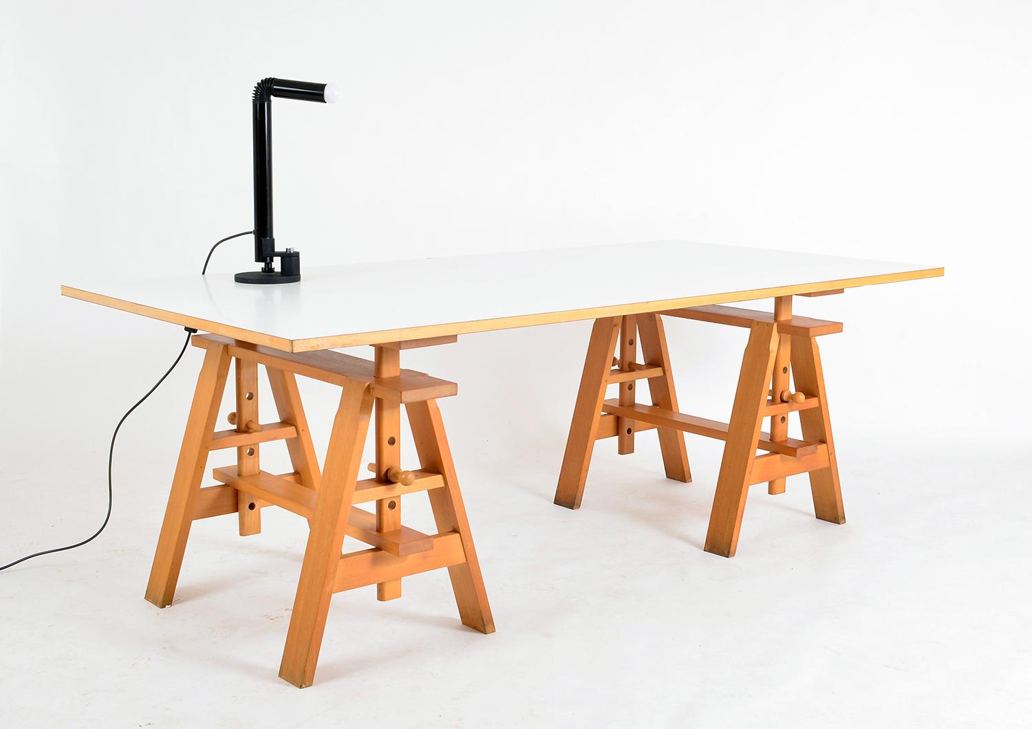 Postmodern Italian Leonardo Desks Work Tables Achille Castiglioni Zanotta, Pair 2