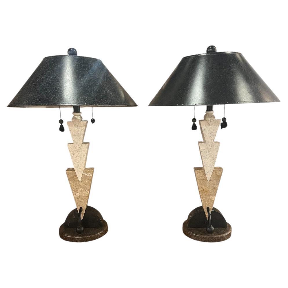Paire de lampes de table Post Modern Memphis Style