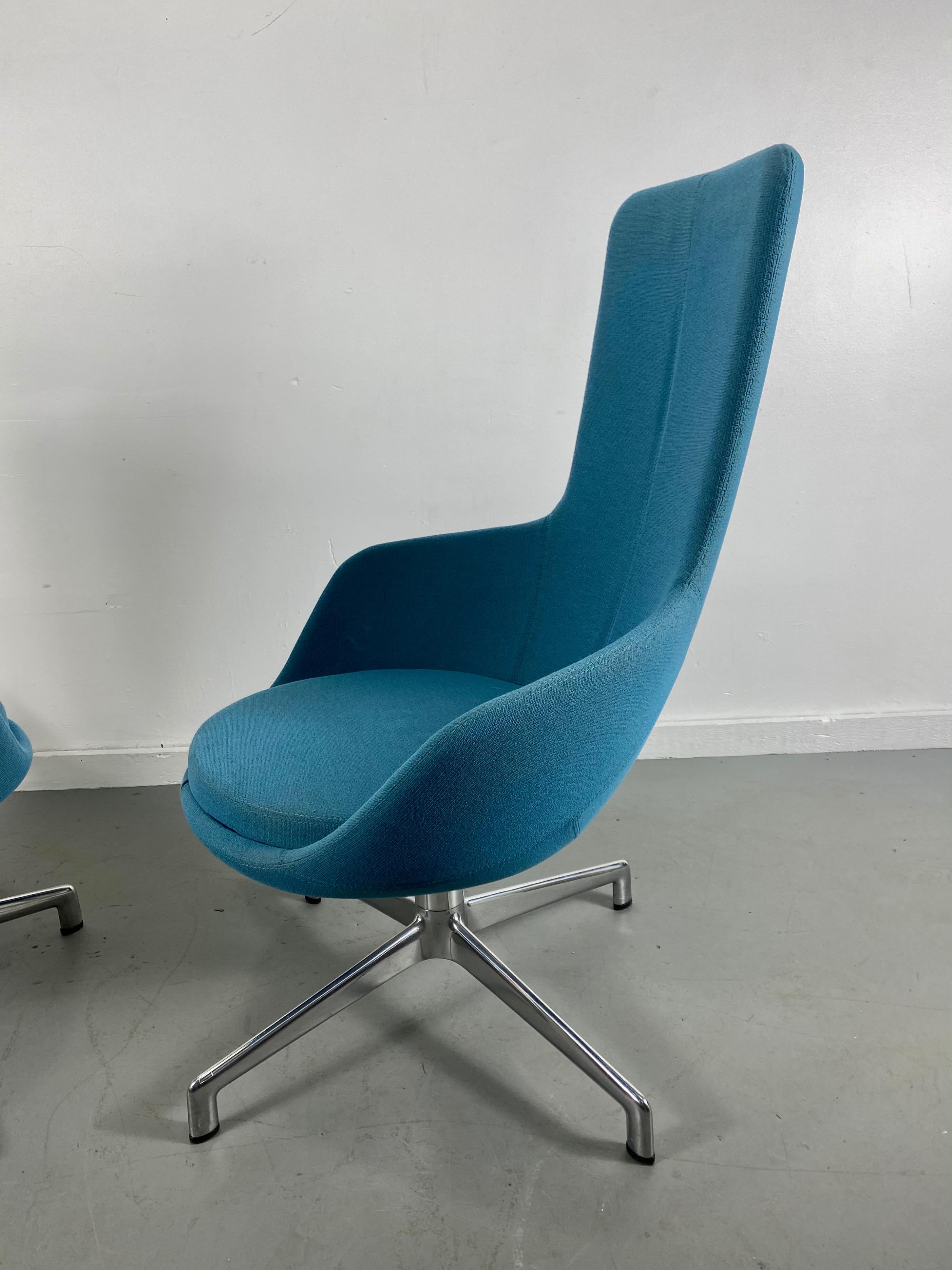 Contemporary Pair of Post Modernist Lounge Chairs, Juxta Chair by Keilhauer