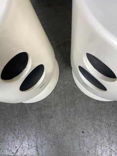 Paar postmodernistische / Spaceage-Stehleuchter aus Fiberglas in Stereo-Optik  Empire , Jupitar 6500