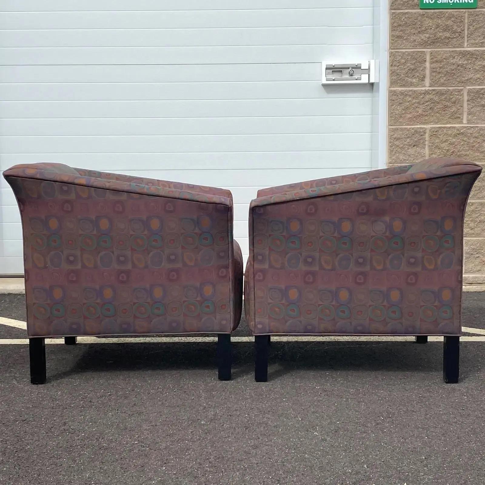 American Pair Postmodern Jack Cartwright Morse Lounge Chairs (A) For Sale