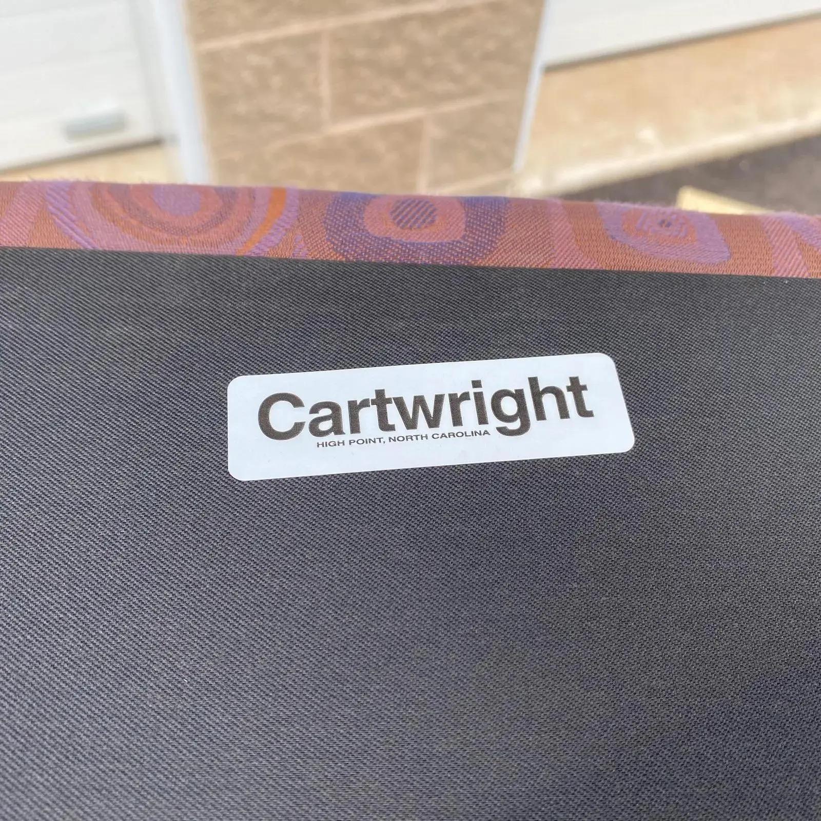 Tissu d'ameublement Paire de chaises longues postmodernes Jack Cartwright Morse (A) en vente