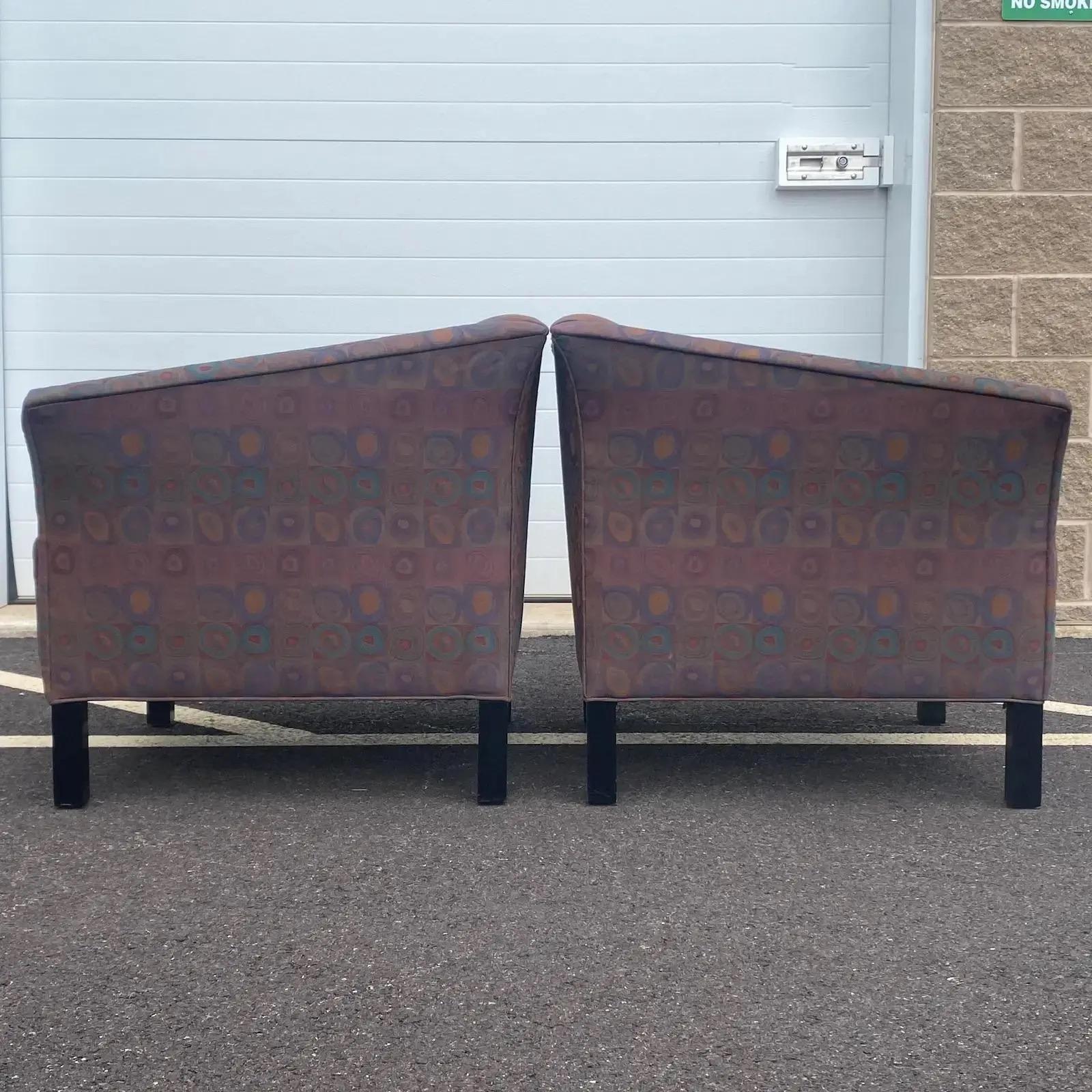 American Pair Postmodern Jack Cartwright Morse Lounge Chairs (B) For Sale