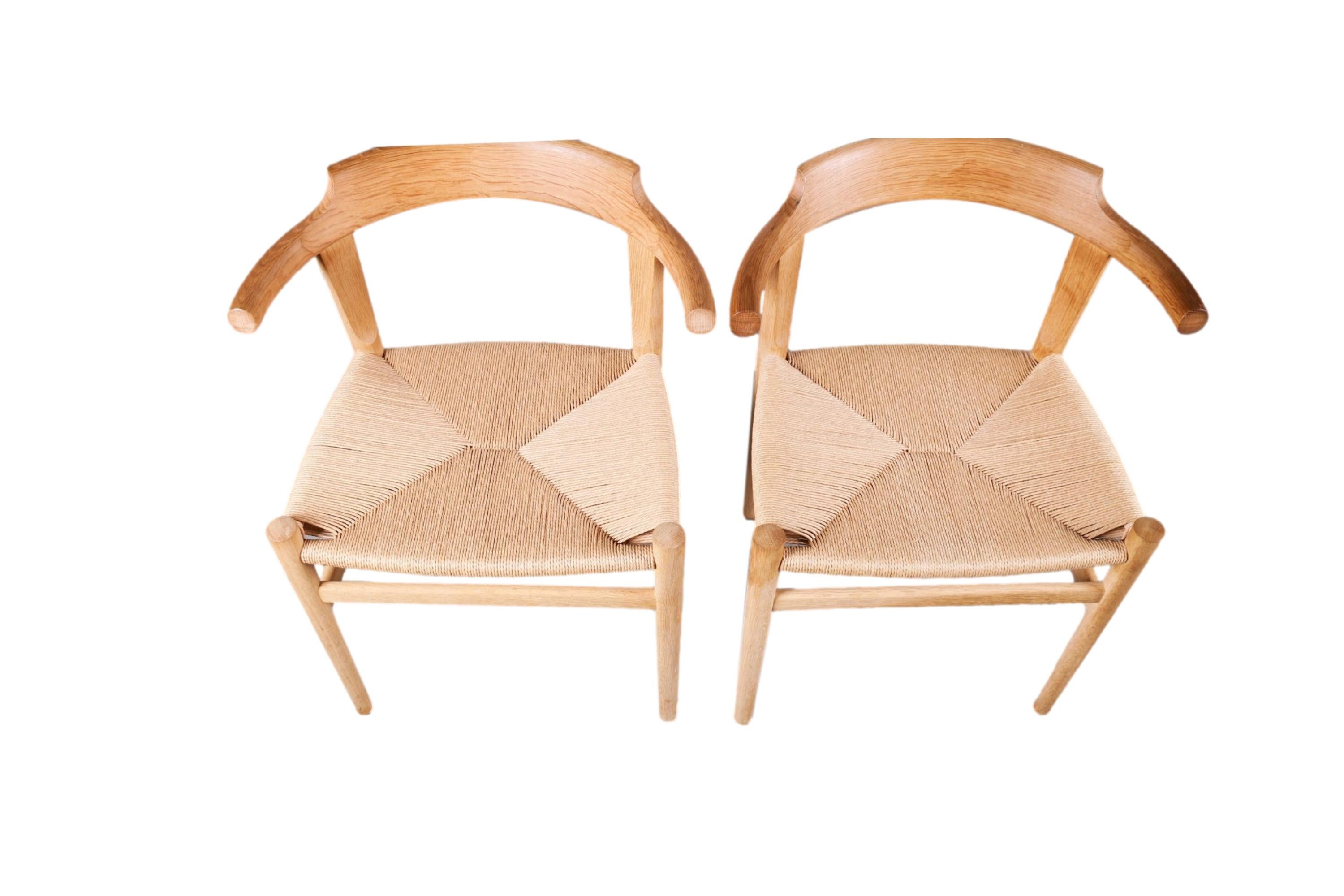 Pair PP Mobler Denmark Hans Wegner PP68 Chairs 2