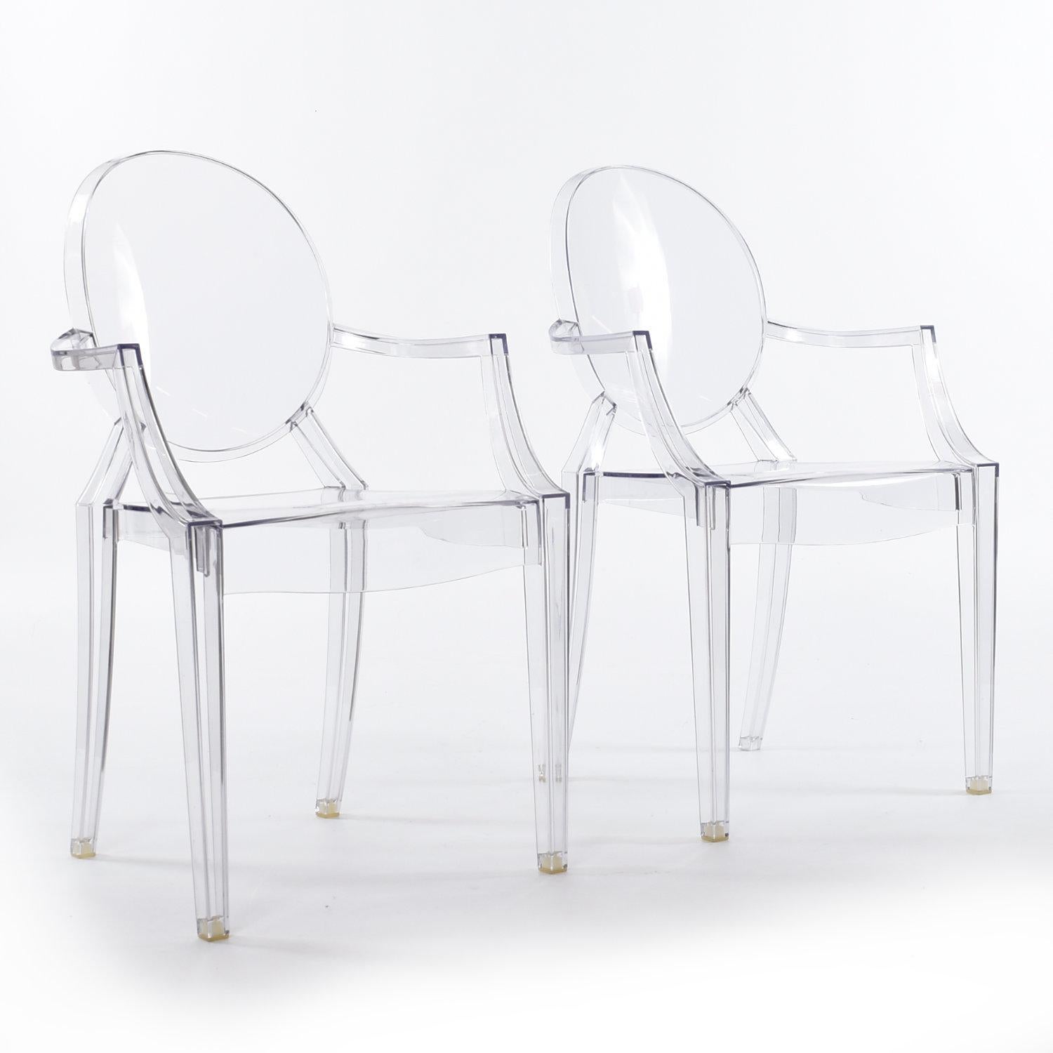 American Pair Pre-Owned Philippe Starck Louis Ghost Chairs for Kartell