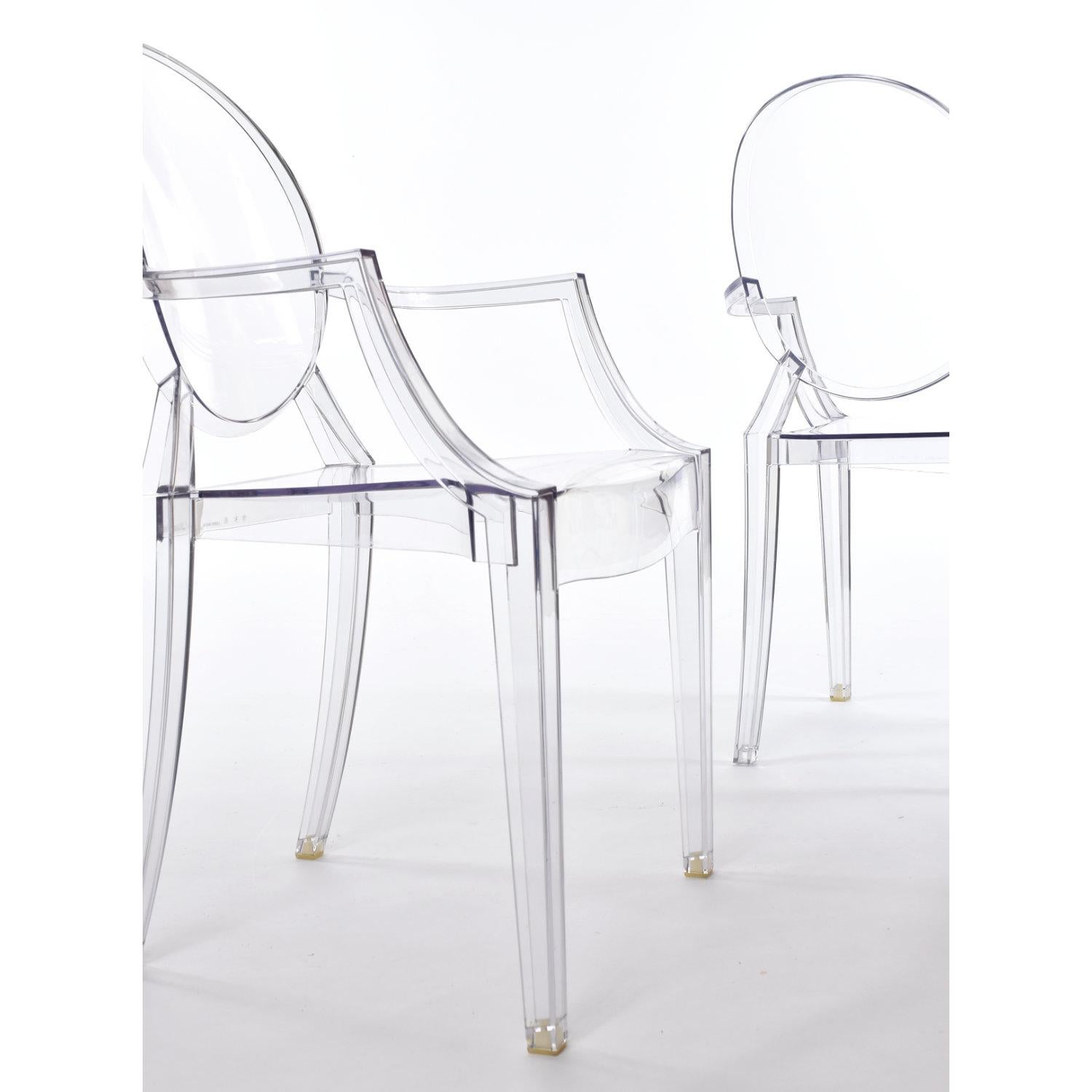 Acrylic Pair Pre-Owned Philippe Starck Louis Ghost Chairs for Kartell